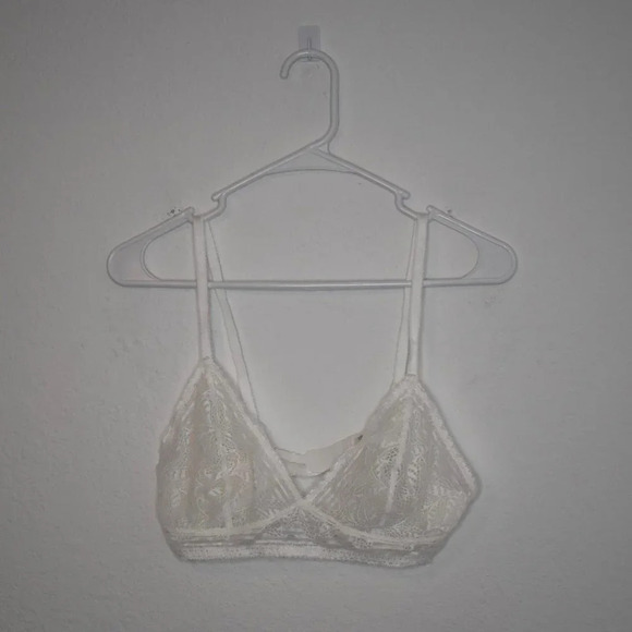 Haven Well Within Sz S Floral Lace Bralette Bra Semi Sheer Adjustable Straps - Picture 1 of 15